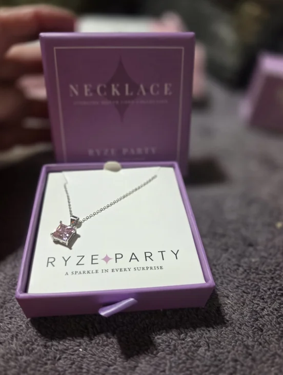 Sterling Silver Pink Ice Necklace New Jn Nox - Picture 4 of 7